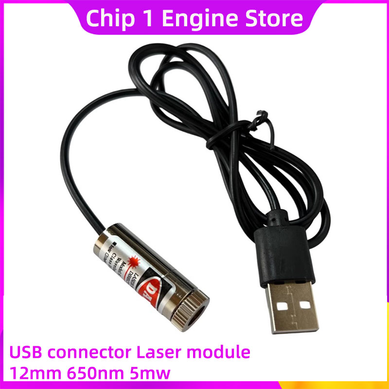 Industrial Laser Pointer - Wskaźnik laserowy miedziany 650nm USB, czerwona