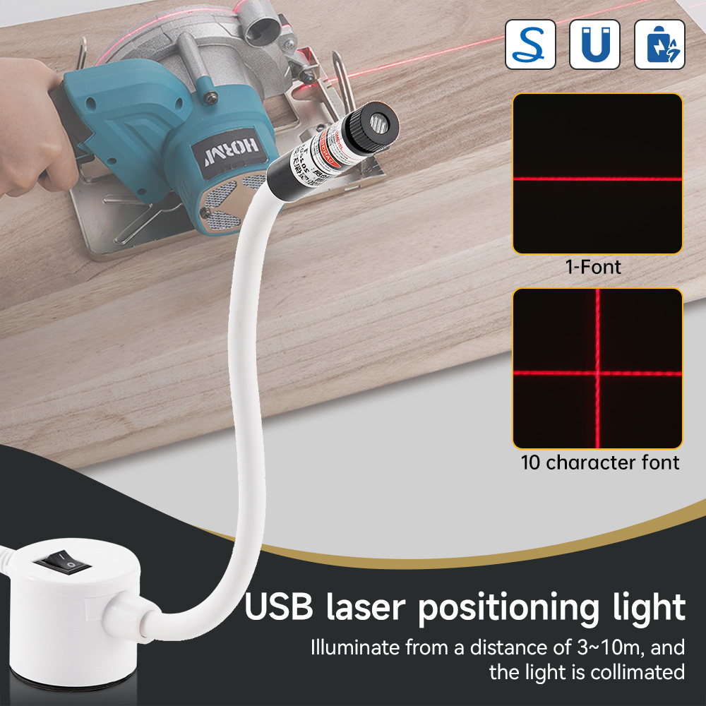 Industrial Laser Light - Zasilany przez USB czerwony laser do