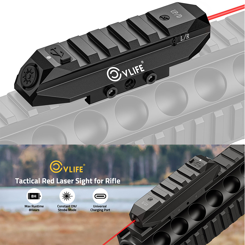 Industrial Laser Pointer - Celownik laserowy CVLIFE, czerwony, niskoprofilowy, do