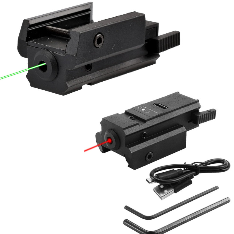 Industrial Laser Pointer - Ładowanie przez USB Mini czerwony zielony