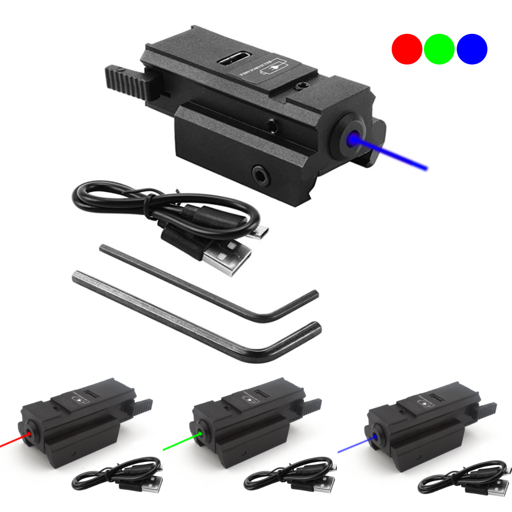 Industrial Laser Pointer - Niebiesko-zielony celownik laserowy z czerwoną kropką